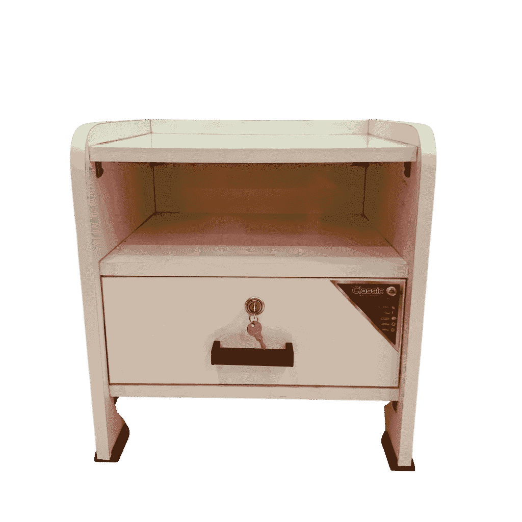 Blanco UV board side table 16×16×24 inches bedside and sofa side table for bedroom and living room