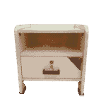 Blanco UV board side table 16×16×24 inches bedside and sofa side table for bedroom and living room