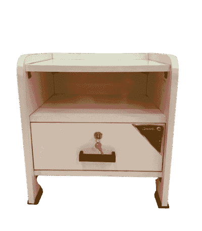 Blanco UV board side table 16×16×24 inches bedside and sofa side table for bedroom and living room