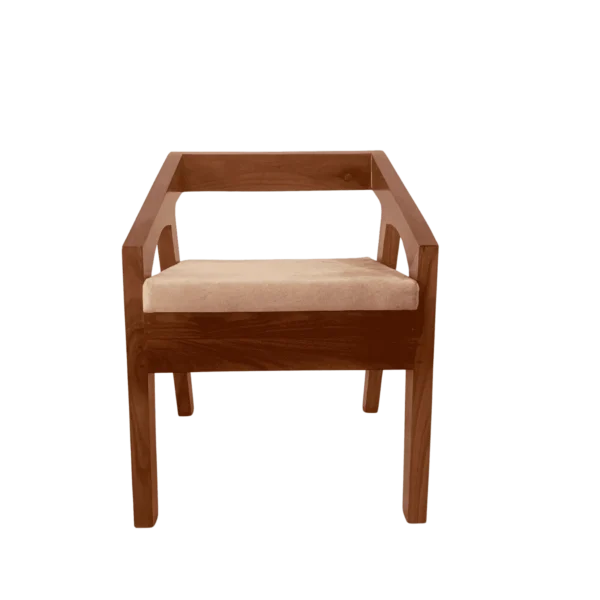Rectangle Acacia Cushion Dining Chair