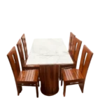 Pillar Base Teak Dining Table