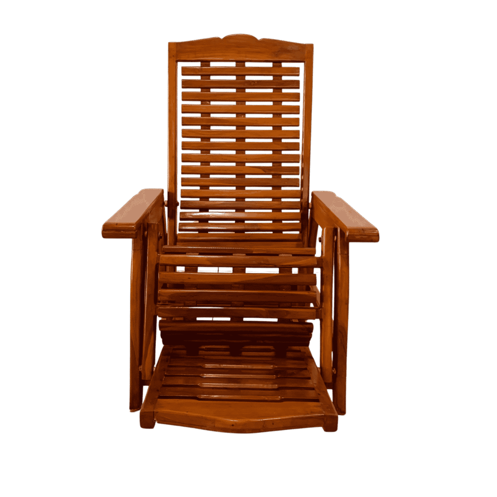 Ordinary teak recliner chair for living room comfort seating