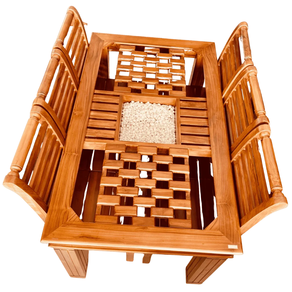 Biscuit Katta Teak Dinning Table
