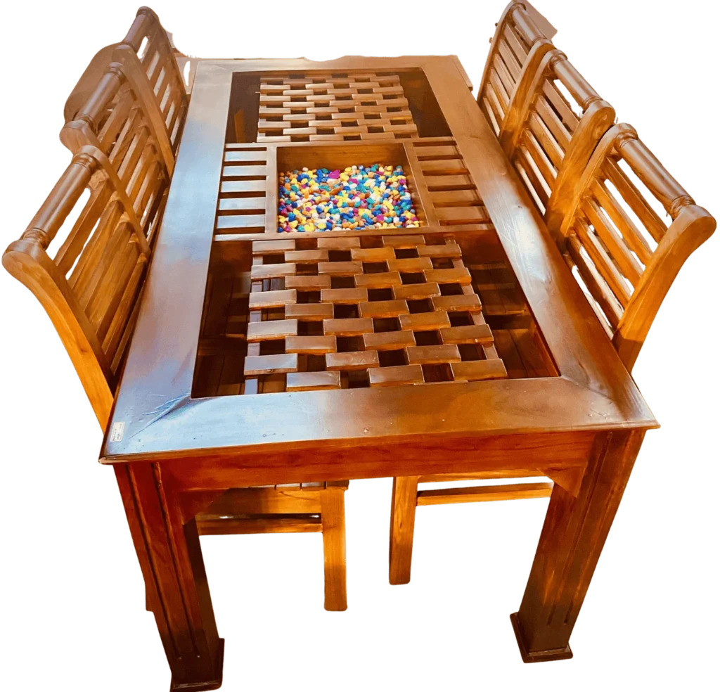 Biscuit Katta Teak Dinning Table