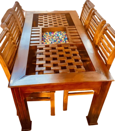 Biscuit Katta Teak Dinning Table