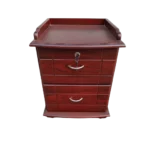 2 Drawers with Beading and 1 Lock 2 Drawer MDF Side Table 20×16×16 for modern homes