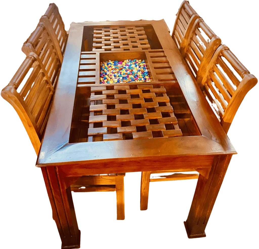 Biscuit Katta Acacia Dining Table