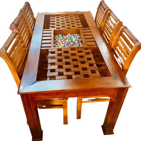 Biscuit Katta Acacia Dining Table