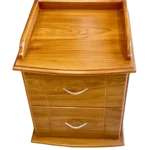 2 Drawers with Beading MDF Side Table 20×16×16