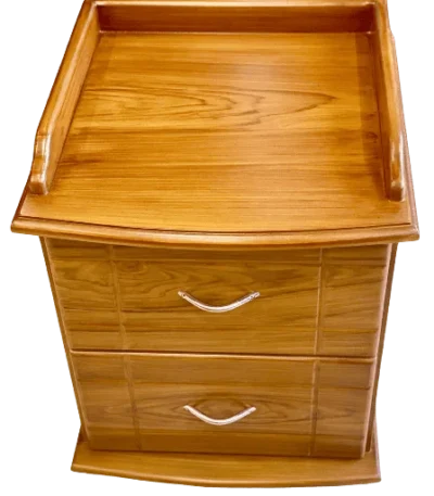 2 Drawers with Beading MDF Side Table 20×16×16