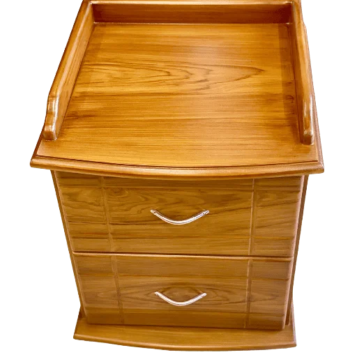 2 Drawers with Beading MDF Side Table 20×16×16