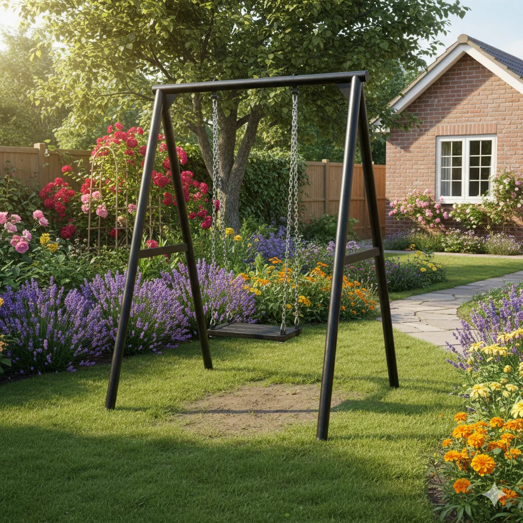 Outdoor Iron Single Swing