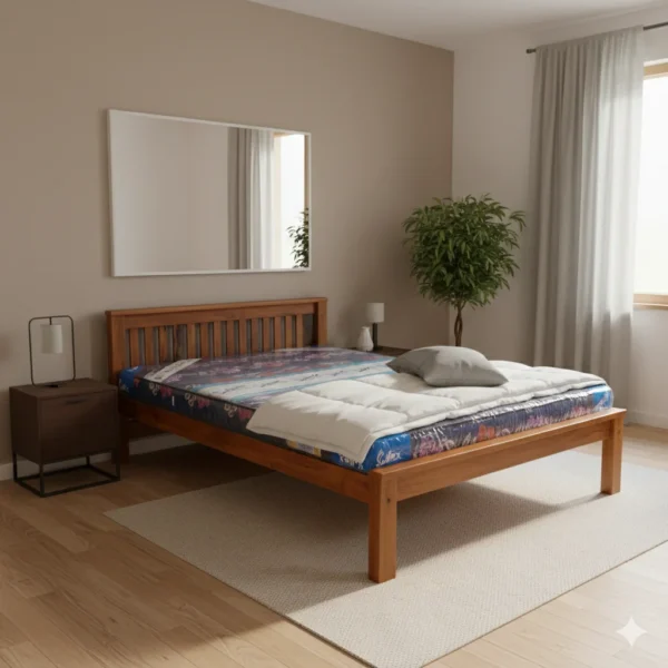 Reeper Teak 3 ft Single Cot for single bedroom