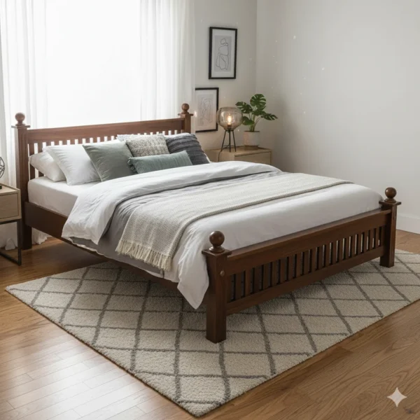 Dome Reeper Teak Cot 6 ft King Size