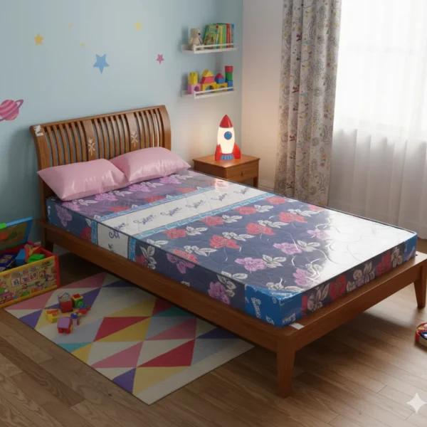 Long Orchid Teak 3 ft Single Cot fort kids bedroom