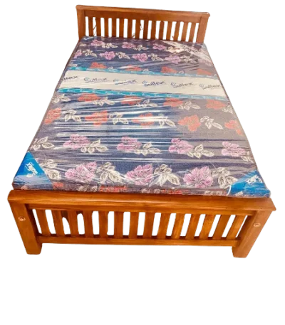 Reeper Teak 4 ft Double Cot for bachelor flats