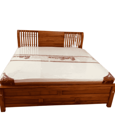 Shutter Teak Cot 5 ft Queen Size