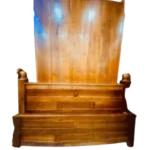 Dome Palaka Teak Cot 5 ft Queen Size