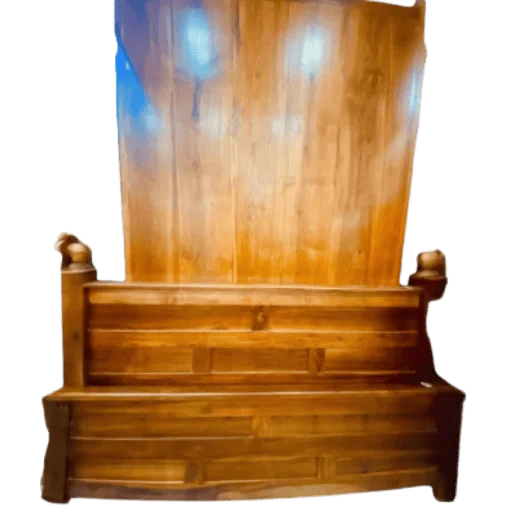 Dome Palaka Teak Cot 5 ft Queen Size