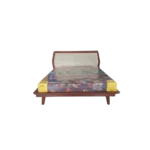 Plain Rexin Mahogany Cot 6 ft King Size