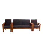 CrossArm Teak Sofa Set 3+1+1 for living room