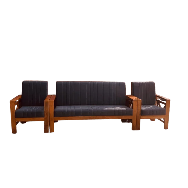 CrossArm Teak Sofa Set 3+1+1 for living room
