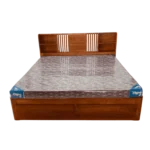 Mobile Stand Teak Cot 6 ft King Size with 2 Storage Boxes