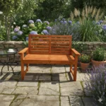 Durable Horizen acacia bench 2 seater for daily outdoor and indoor use