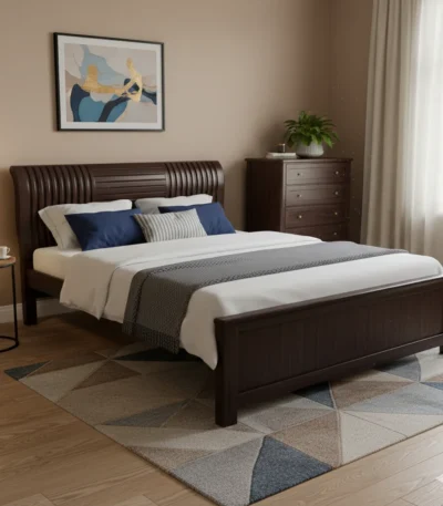 Shutter Teak Cot Veeti Stain 6 ft King Size