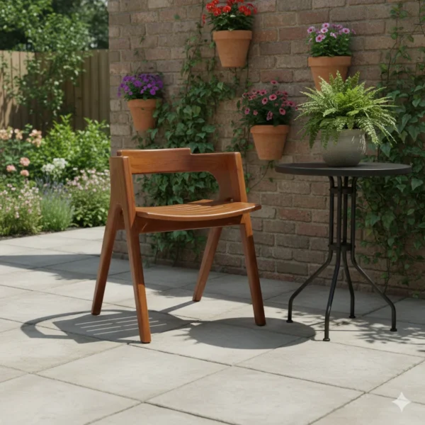 ScissorArc Teak Sitout Chair