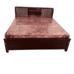 Veeti Stain shutter teak king size bed 6 ft for comfortable sleeping