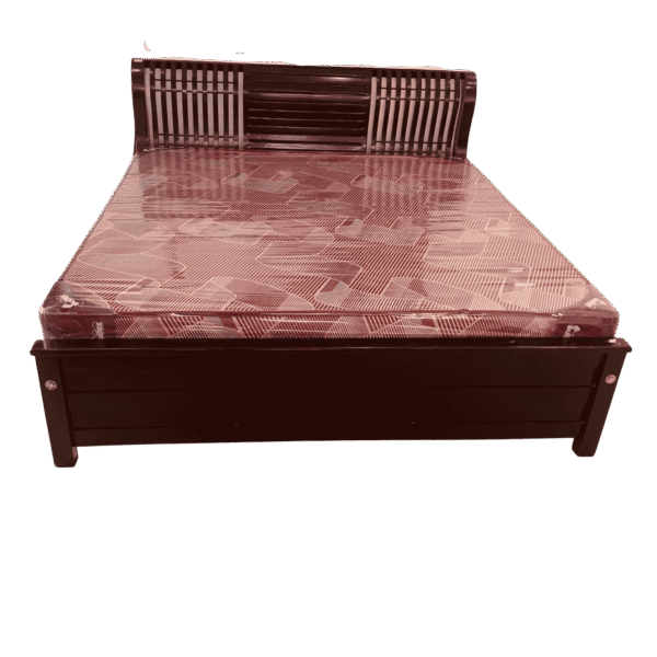 Veeti Stain shutter teak king size bed 6 ft for comfortable sleeping