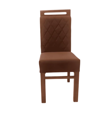 Comfortable quilt cushion acacia dining chair for family dining and gatherings