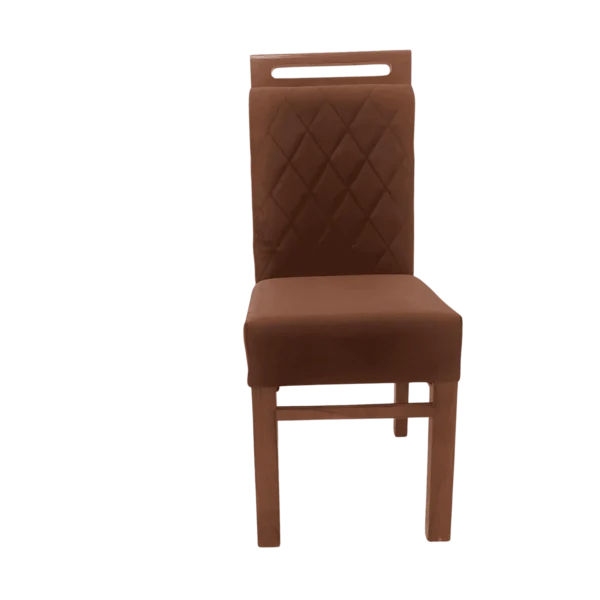 Comfortable quilt cushion acacia dining chair for family dining and gatherings