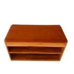 Open Shelf with Cushion 2 Tier Particle Board Shoe Stand for shoe corner