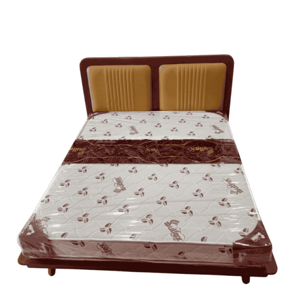 Olive Rexin Mahogany Cot 5ft Queen Size