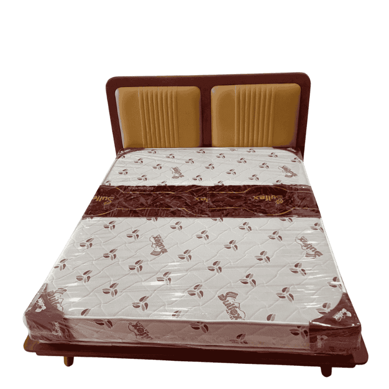 Olive Rexin Mahogany Cot 5ft Queen Size