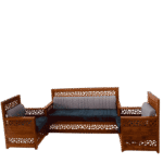 Pebble CNC teak sofa set 3+1+1 for living room and lounge seating