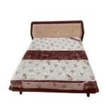 Plain Rexin Mahogany Cot 5 ft Queen Size