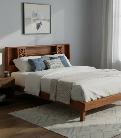 CNC Teak Cot 4 ft Double Size