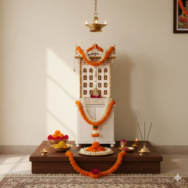 16 Bell White Vadakkumnathan Ambalam with Stand
