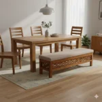 CNC Cushioned Teak Dining Bench