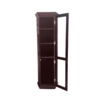 4 Tier Mahogany Glass Door Corner Stand