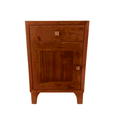 Square Knob Teak Side Table