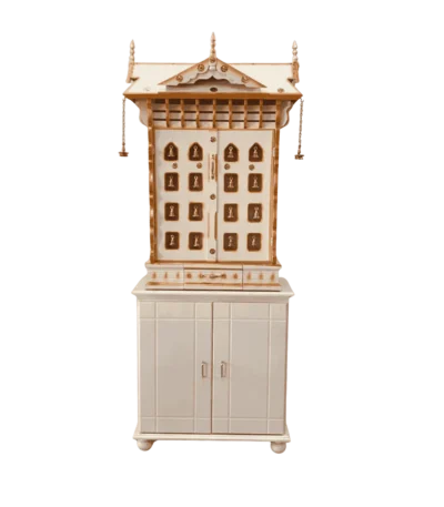 16 Bell White Vadakkumnathan Ambalam with Stand