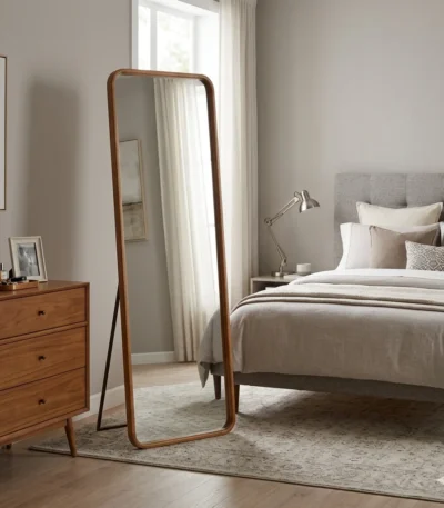 Rectangle Full Length Teak Dressing Mirror