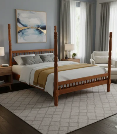 Kadachil Teak Cot 6ft King Size