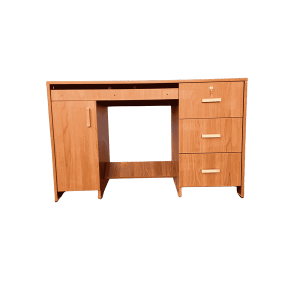 Console Particle Board Computer Table with Keyboard Tray