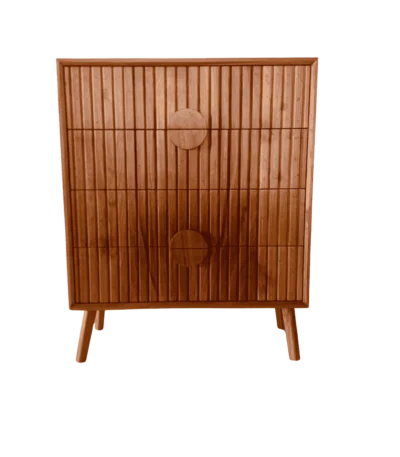 CircleArt 4 Drawer Teak Side Table