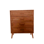 Panel 4 Drawer Teak Side Table
